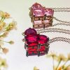 Collier Reine de Cœur – Double cœur en zircon & acier inoxydable doré ou platine - Minijoux
