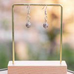 Boucles d’oreilles Quartzorbe – perles pavées de zircone sur acier inoxydable argenté